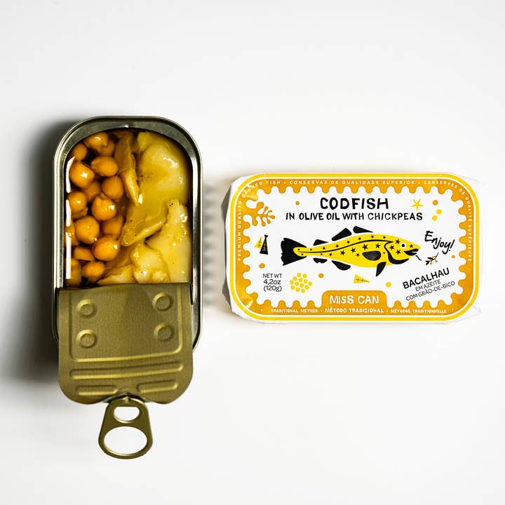 Miss Can by Tin2Table - Wholesale Tinned Fish - Cod in Olive Oil with Chick Peas5