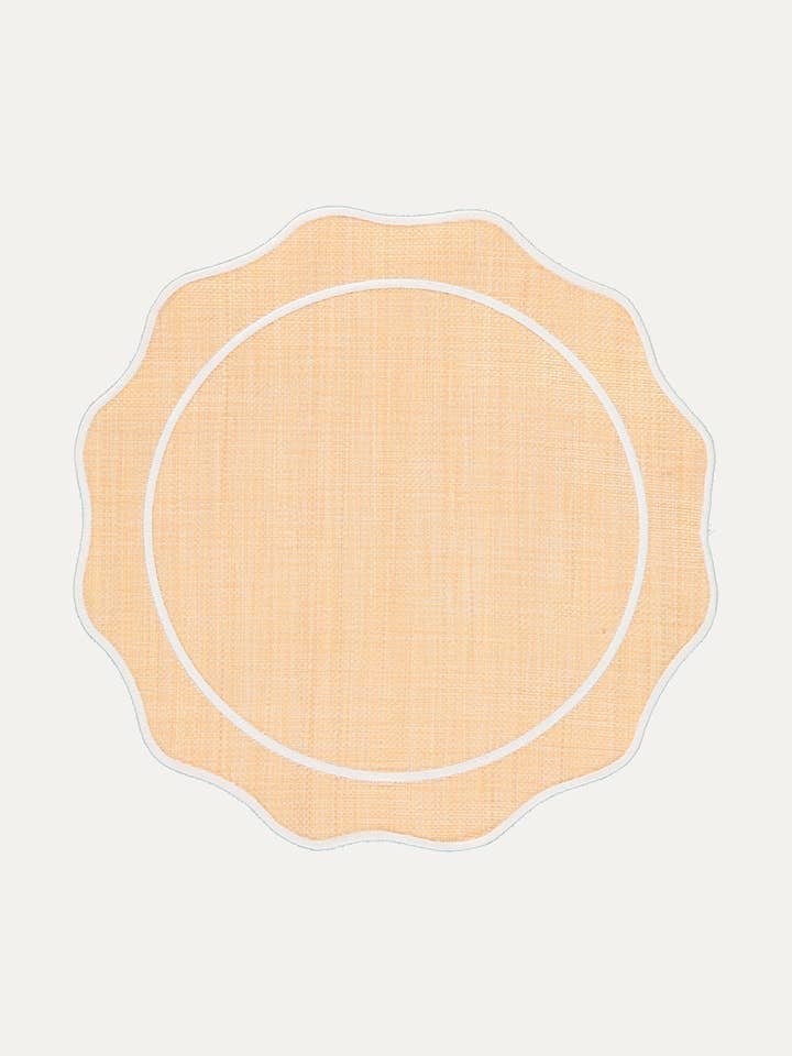 Individuele Raffia Rand met Wit voor wholesale door Mariaida Home