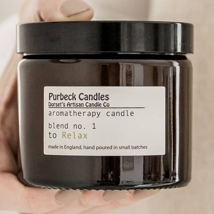Purbeck Candles - Wholesale Jar/Filled Candle - Aromatherapy Range Candle in Jar - To Relax4