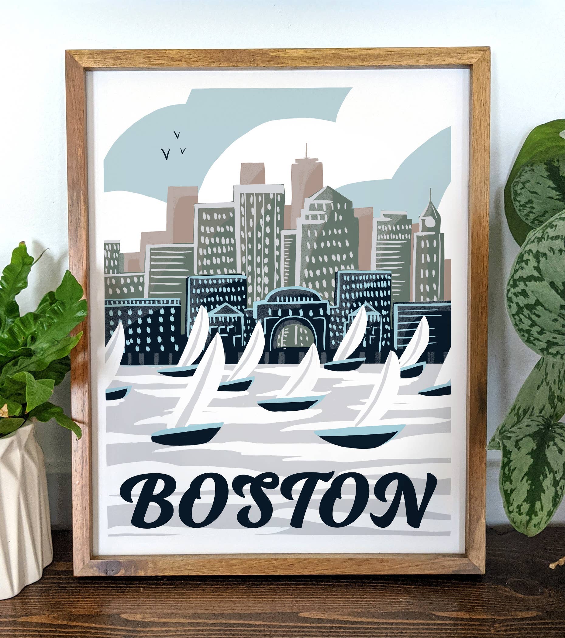 Kat Maus Haus Illustration - Wholesale Art Print - Boston, Massachusetts Print1
