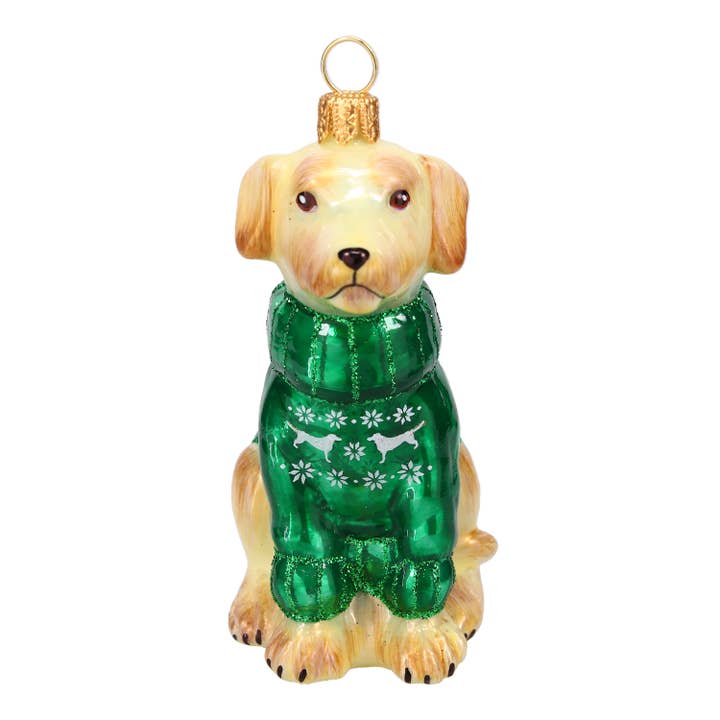 Yellow Lab in Nordic Sweater for wholesale by Joy To The World Collectibles