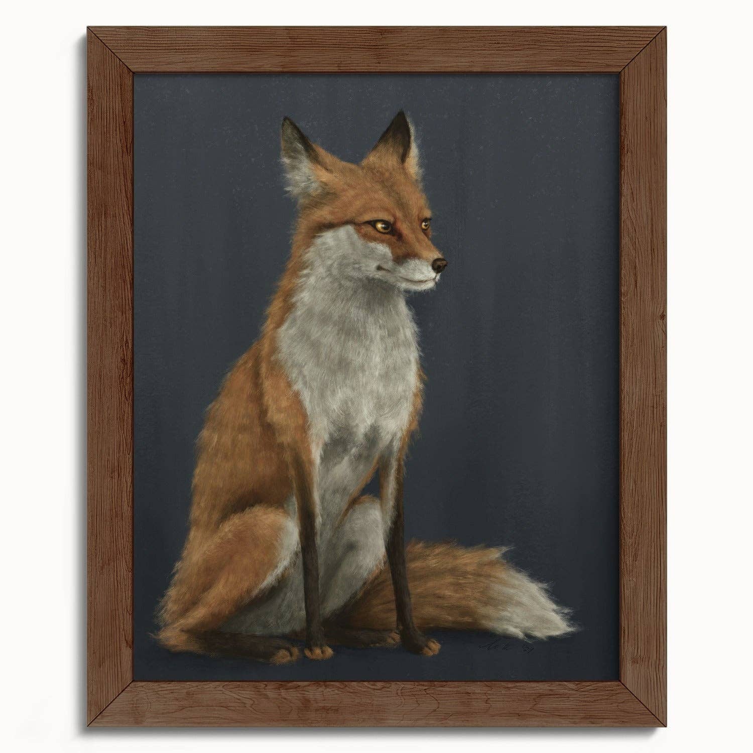 The Ugly Cat Studio - Wholesale Art Print - Red Fox Fine Art Print - Blue Edition12