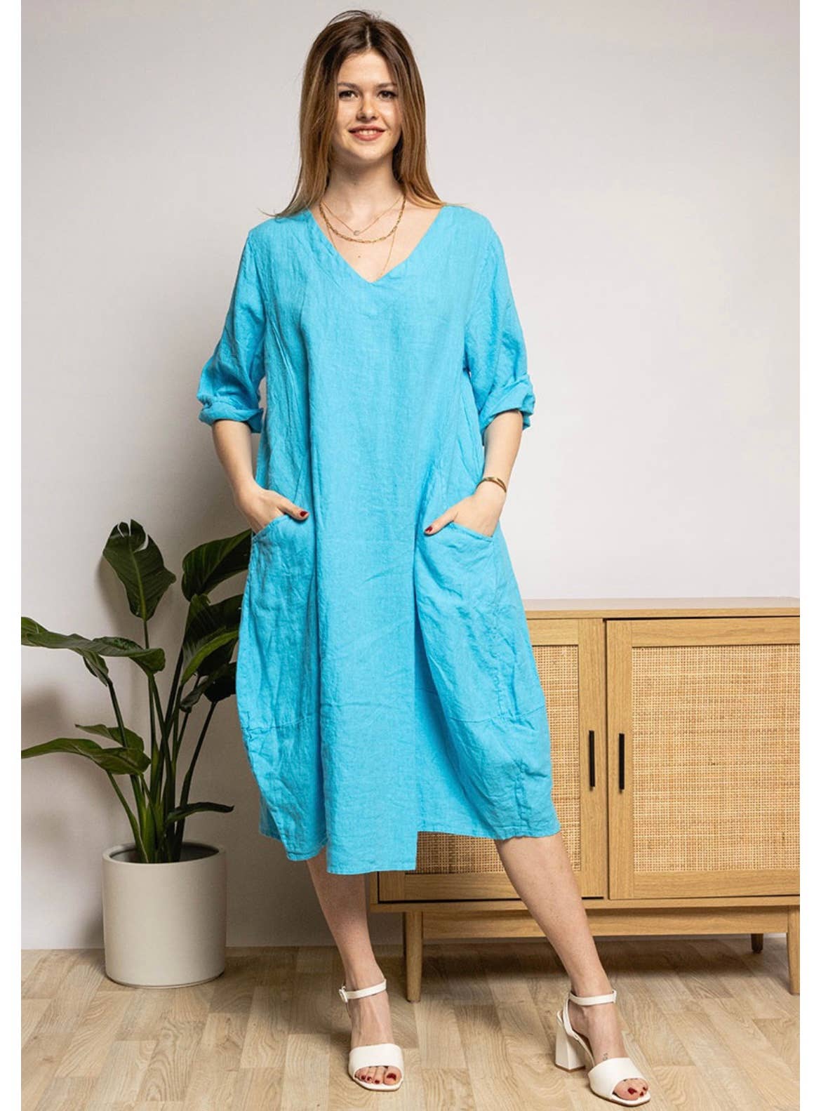 LINEN & COTTON HOUSE – wholesale Dress – Women's – 277 DRESS IN LINEN SPRING SUMMER CLOTHING4