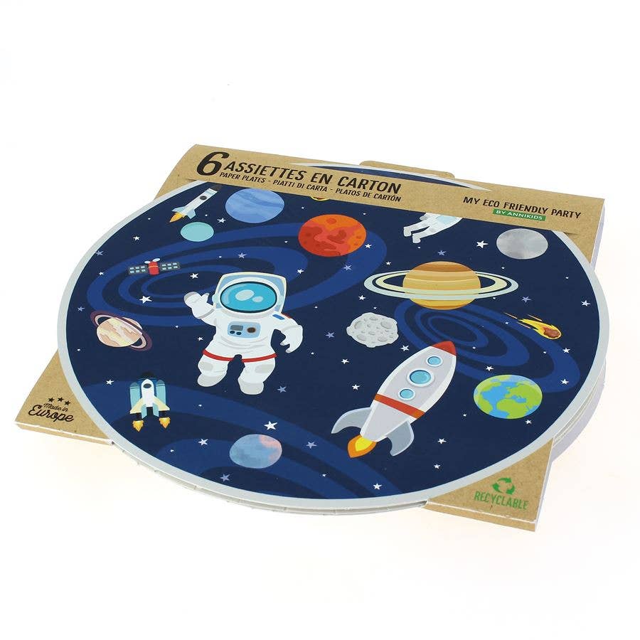 Annikids - Wholesale Disposable Plate - 6 Space Plates2