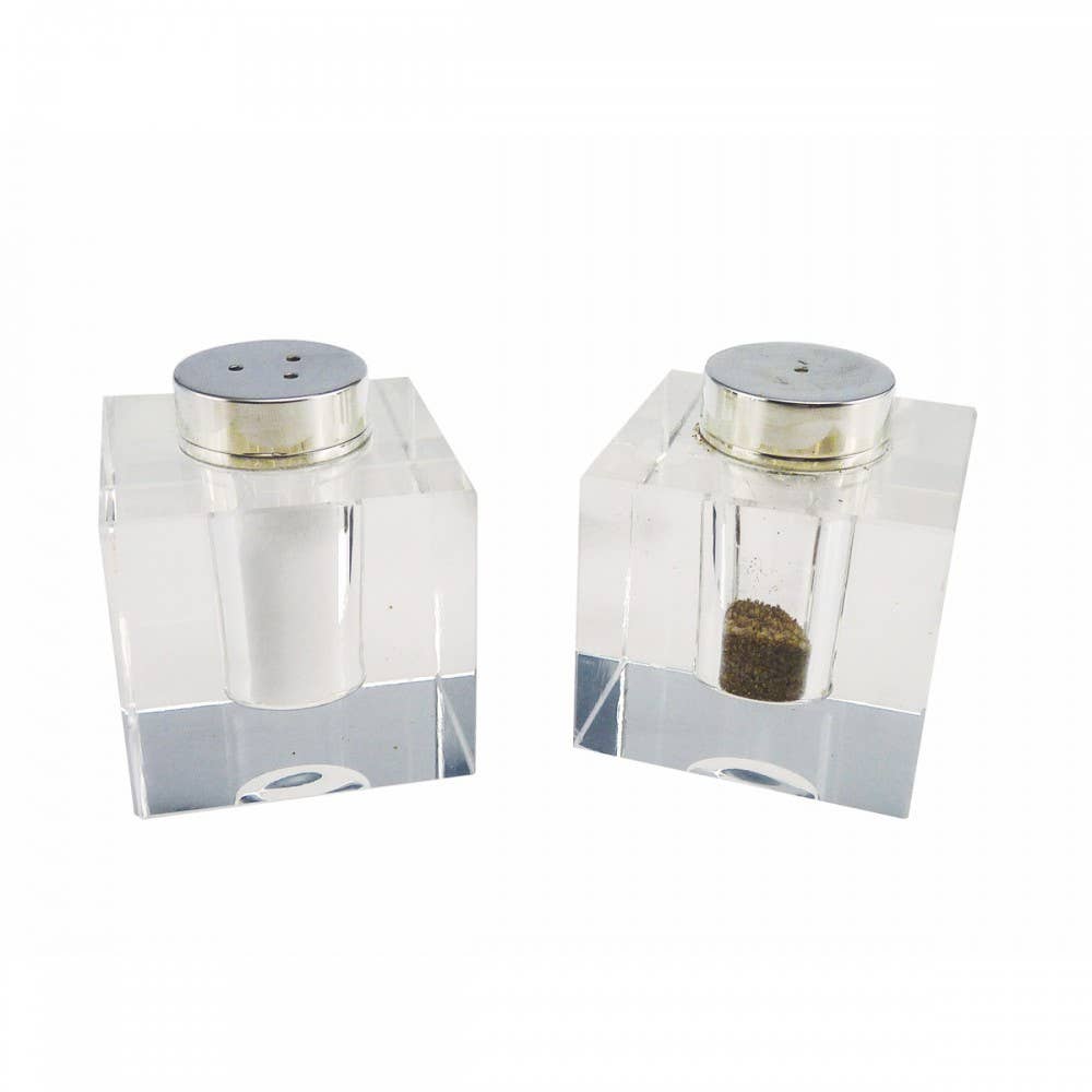 AULICA - Venta al por mayor Juegos de salero y pimentero - Salero y pimentero cuadrados de vidrio0