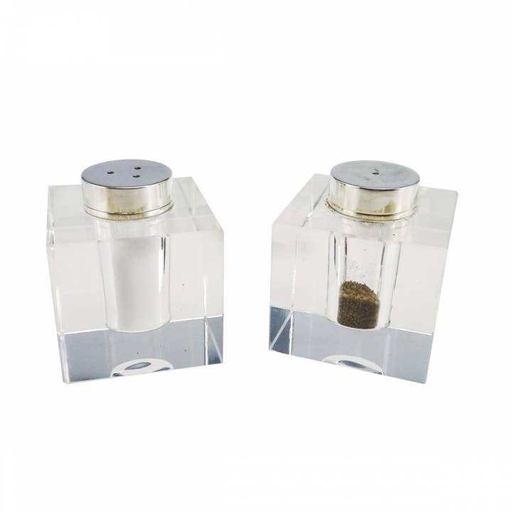 AULICA - Venta al por mayor Juegos de salero y pimentero - Salero y pimentero cuadrados de vidrio