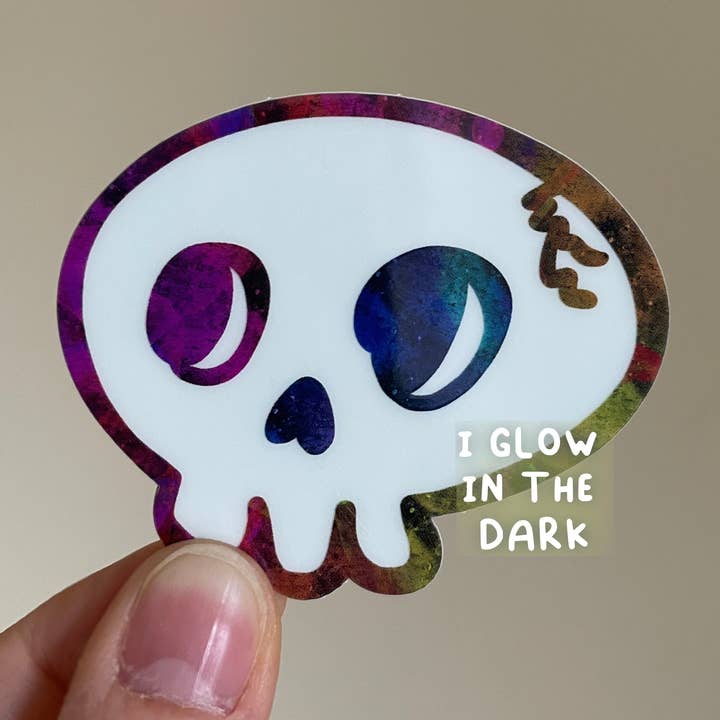 Skull Glow In The Dark Sticker for wholesale by Maison Phoenix