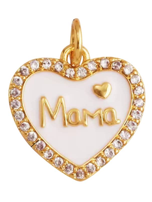 Mama Weißes Herz | Charme für den Großhandel von Coco Luna Collection