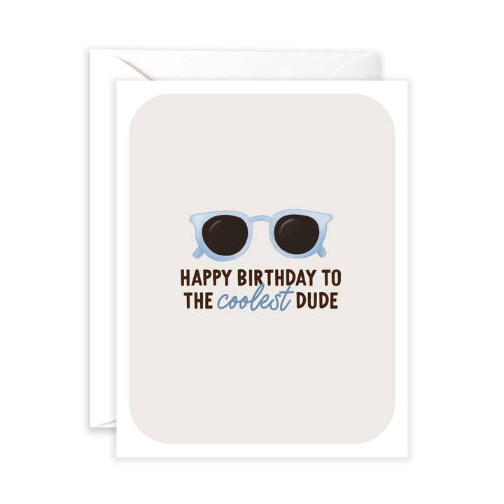 Happy Birthday to the Coolest Dude Greeting Card for wholesale by Isabella MG