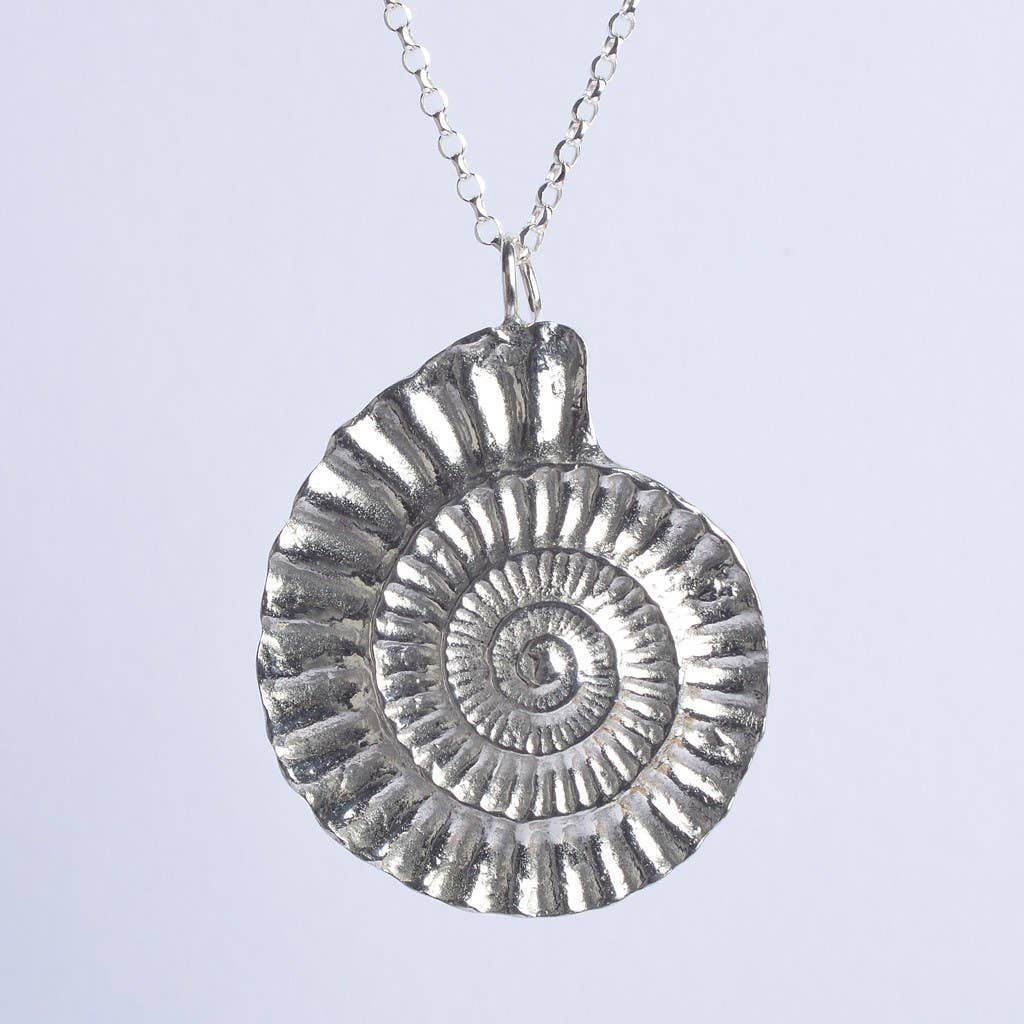 Glover & Smith – wholesale Pendant/charm necklace – Ammonite Necklace, English Pewter Jewellery1