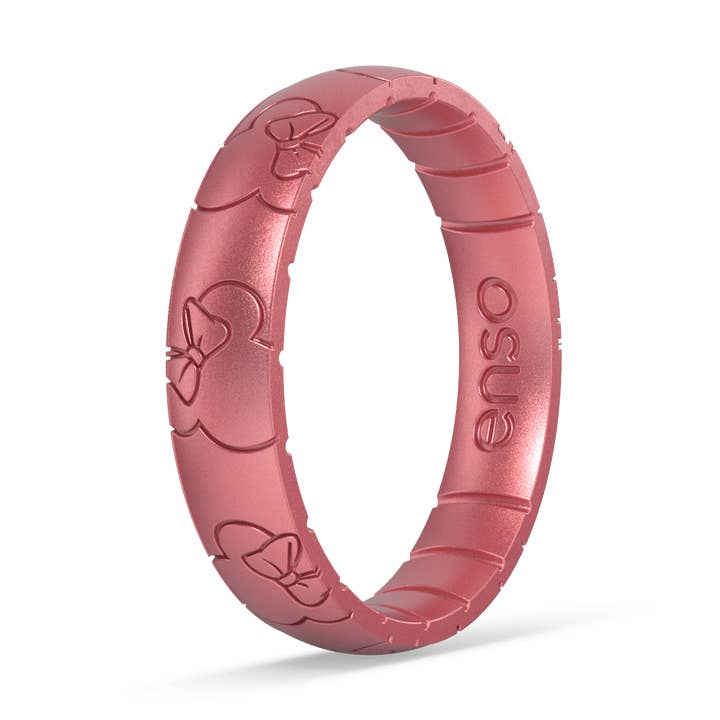Disney Silicone Ring - Minnie Mouse All Around Ears - Pink Diamond for wholesale by Enso Rings