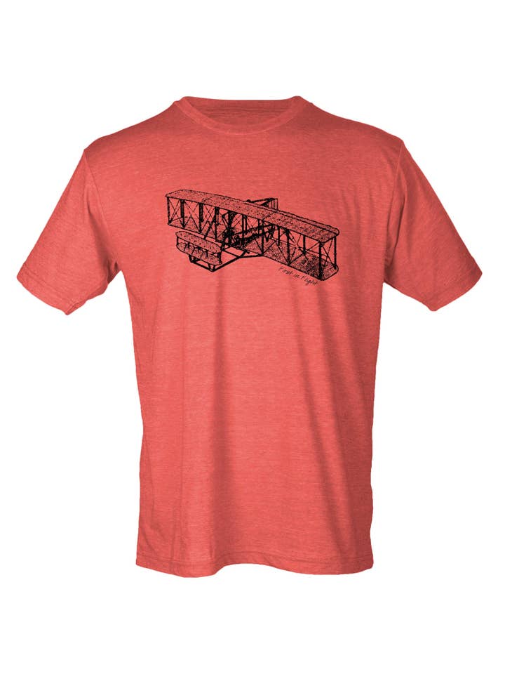 HEATHER RED First in Flight Wright Brothers Shirt for wholesale on Faire