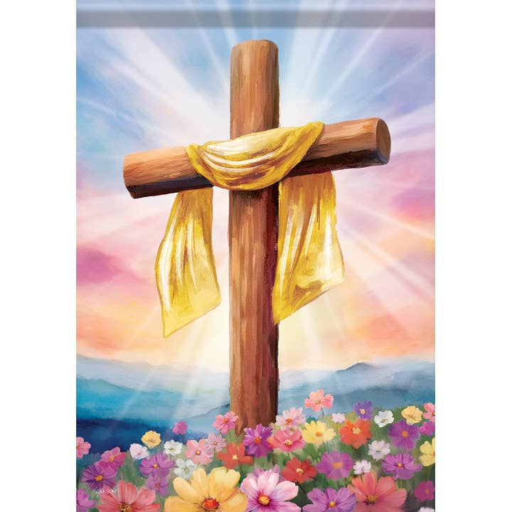 "Holy Cross" Dura Soft™ Garden Flag for wholesale by FlagTrends by Carson