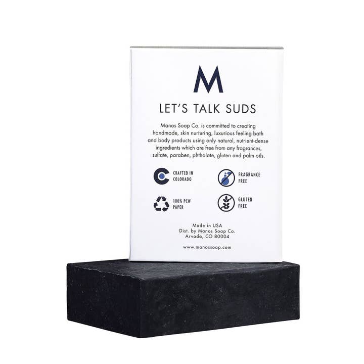 Manos Soap Co. - Wholesale Bar Soap - Activated Charcoal Tea Tree Soap Bar2