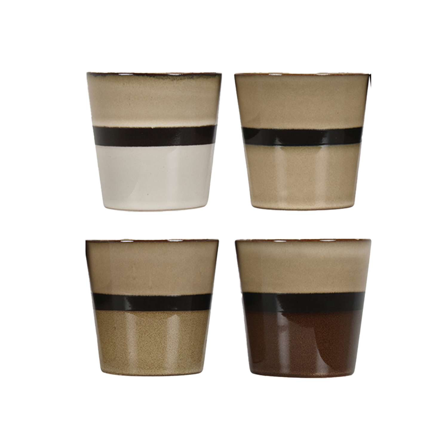Opjet Paris - Wholesale Coffee Mug - Set of 4 natural Lynx tumblers pm D8 H8cm0