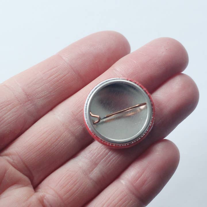 Midge Blitz - Wholesale Lapel Pin/Button - Satan is Alive and Well in New Jersey Button1