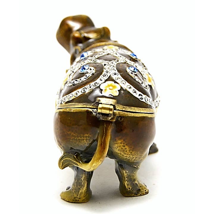 Ciel Collectables - Wholesale Jewelry Box/Organizer - Hippotamus Trinket Box. Hand Made With Enamel & Swarovski