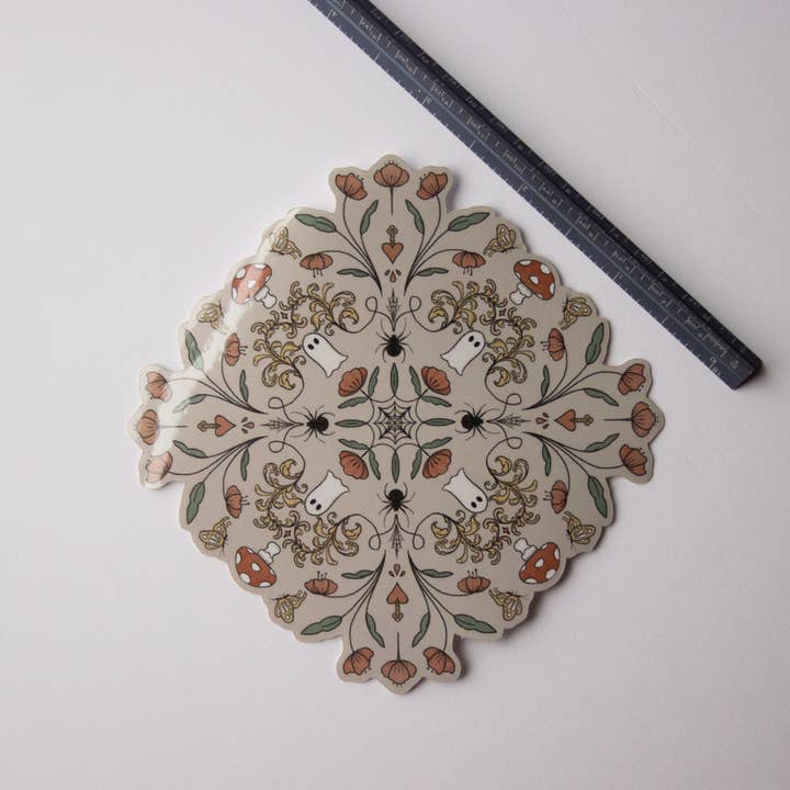 Autocollant motif mignon et effrayant pour la vente par Mulberry Moons