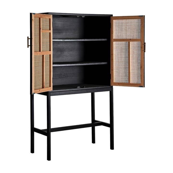 Kodu - Wholesale Cabinet - Beilen Cabinet, Made of Pine Wood, In Black/Natural Color2