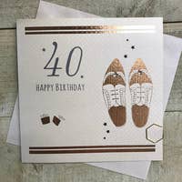 40-årsdag - Folierade Brogues (KMB40) för wholesale av White Cotton Cards