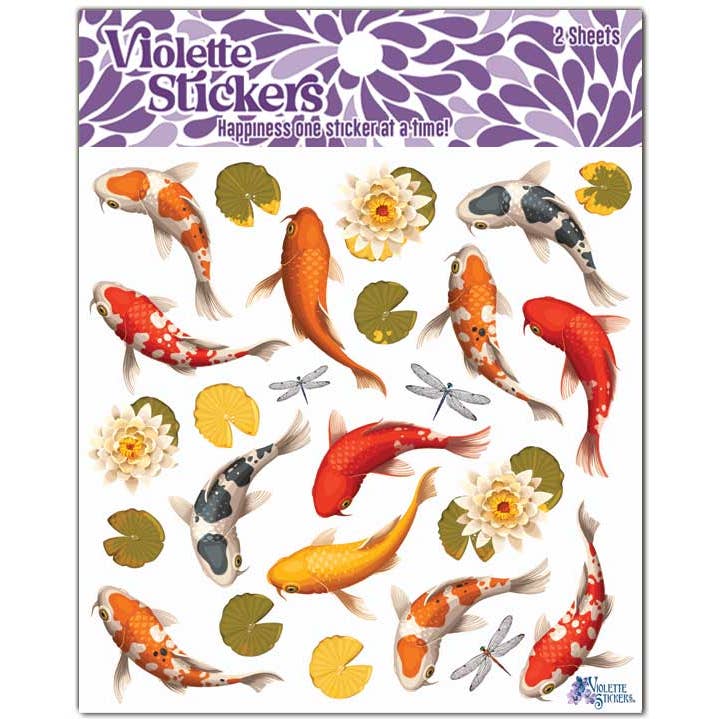 Violette Stickers - Wholesale Sticker - K27 Koi Fish Stickers