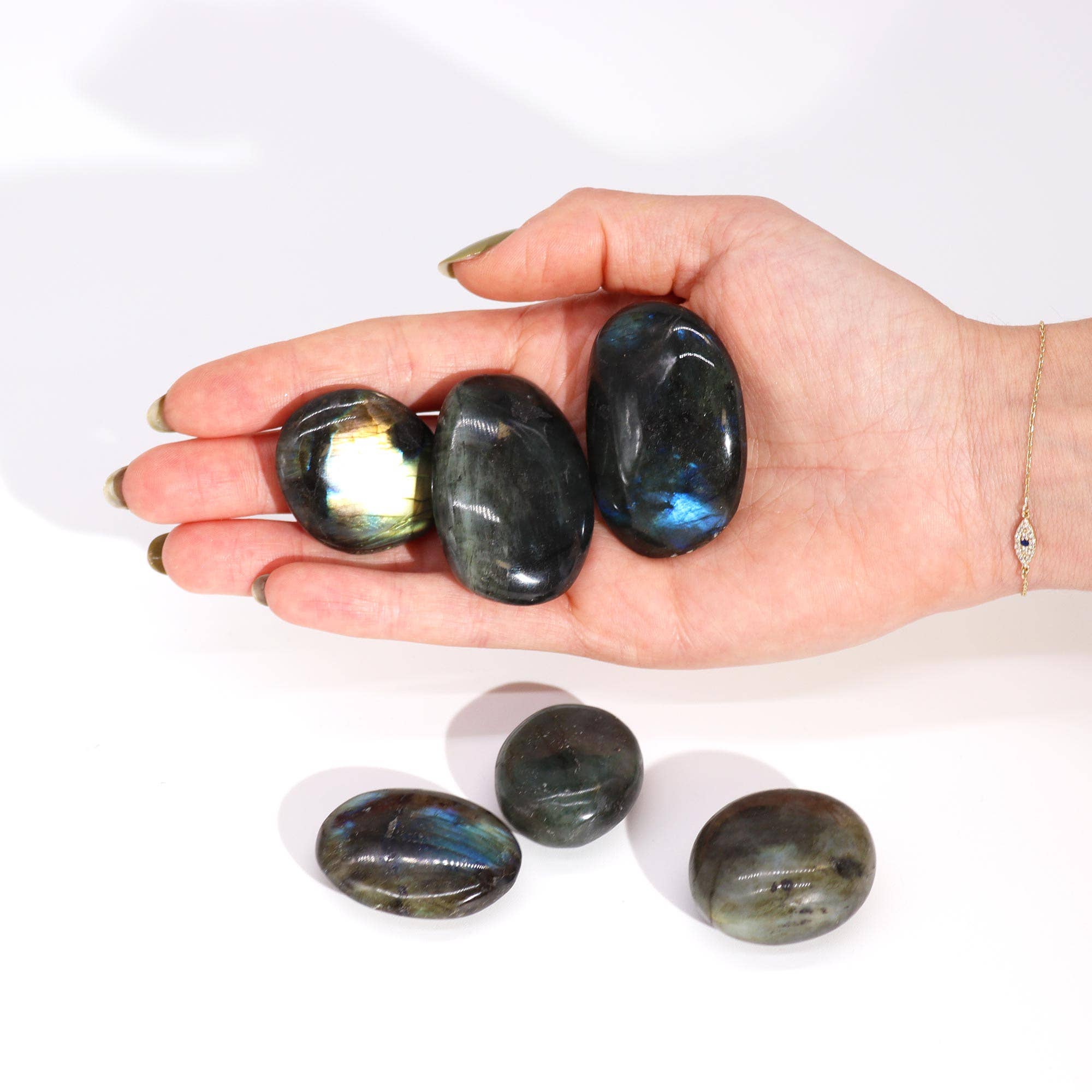 Ancient Wisdom - Wholesale Spiritual Stone/Crystal - Madagascar Labradorite Palm Stones2