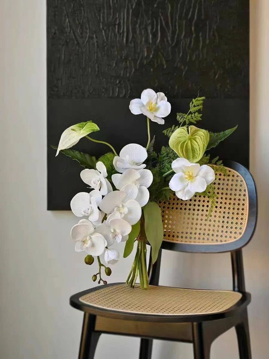 Angel Isabella - Wholesale Artificial Flowers - 36" Real touch Large bloom Phalaenopsis Orchid-9 Flowers6