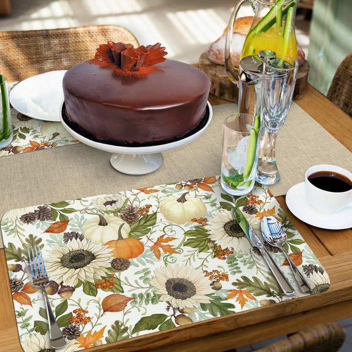 CounterArt/Highland Home/Thirstystone/CoasterStone - Wholesale Placemat - Farmhouse Fall Reversible Rectangular Plastic Placemat5