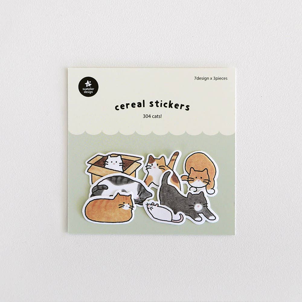 Suatelier Cereal Sticker Set - Cats!