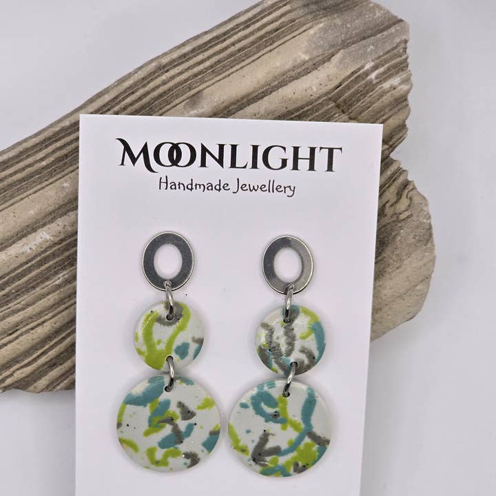Ava Green Collection - Earrings (various shapes) for wholesale by Moonlight Handmade Jewellery