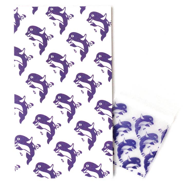 Mini carte de coffret Dolphin avec sac à dime assorti pour la vente par Smitten Kitten