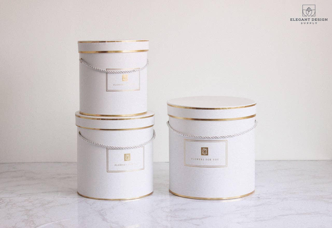 Elegant Design Supply - Wholesale Gift Box - Round "Flowers for you" Hat Flower Box22