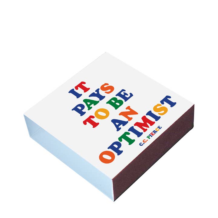 Quotable - Wholesale Matches - Matchboxes - X323 - Pays To Be An Optimist (C. C. Pierce)1