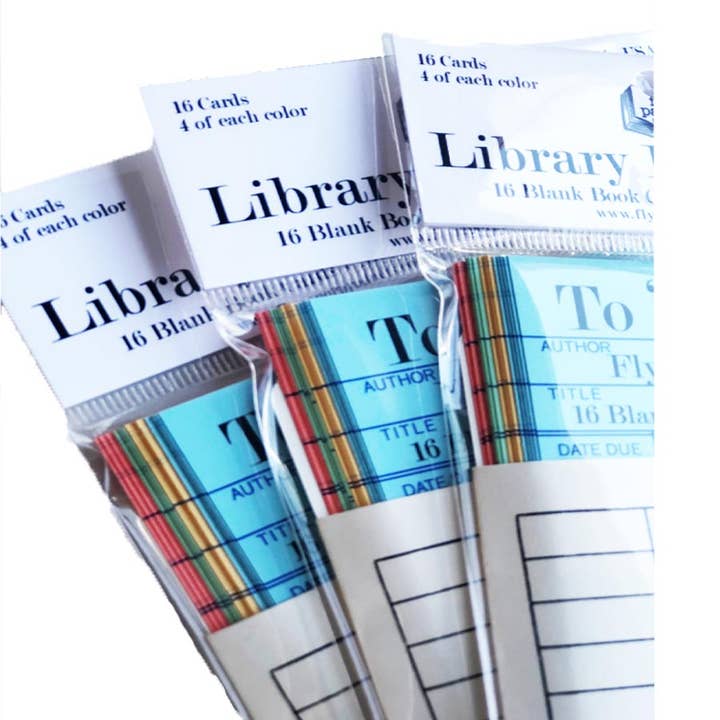 Fly Paper Products - Wholesale Stationery/Notecard Set - Magnetic Memo Vintage Library Book Cards 1
