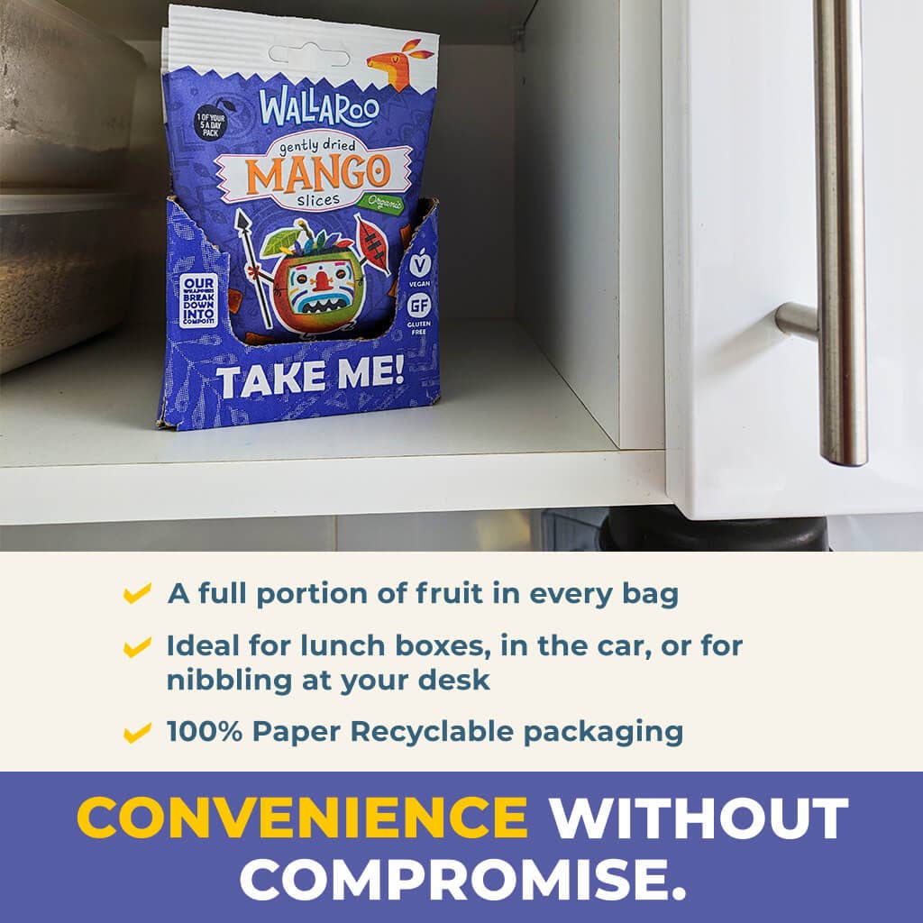 WALLAROO - Wholesale Dried/Dehydrated Fruit - Wallaroo Organic Dried Mango Slices 10x30g4