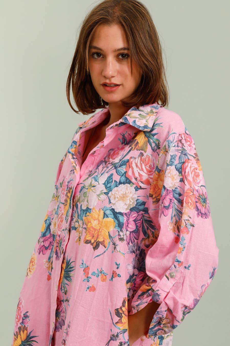 la maison des fibres naturelles - Wholesale Button Down Shirt - Women's - shirt 2753 50% linen 50% cotton10