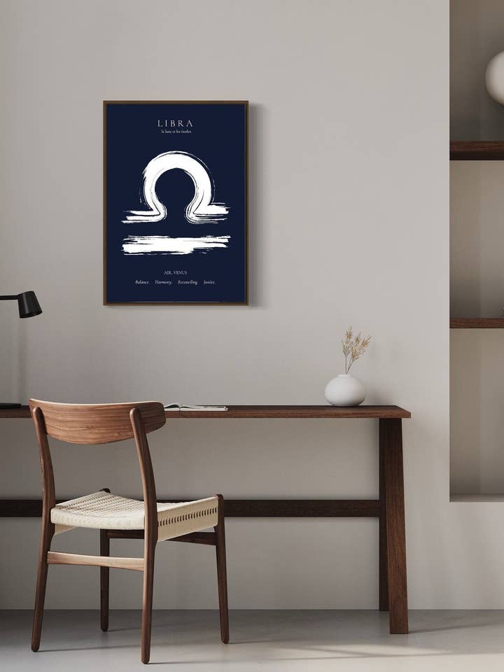 LIBRA' Zodiac and Astrology Poster Print. A4, A3, A2. Housewarming Gift Idea. Vintage Art Print. Mothers Day gift, museum art, Aesthetic for wholesale by Gabrielle Dalsan