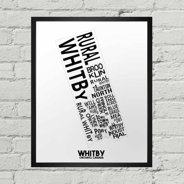 Carte typographique du quartier Whitby ON pour la vente par Damon D Chan