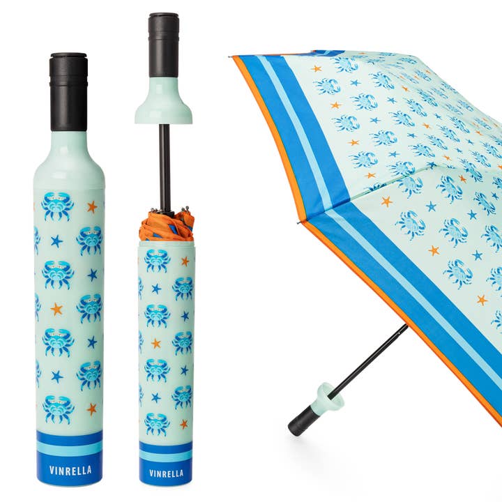 Crab Cake Bottle Umbrella for wholesale by Vinrella