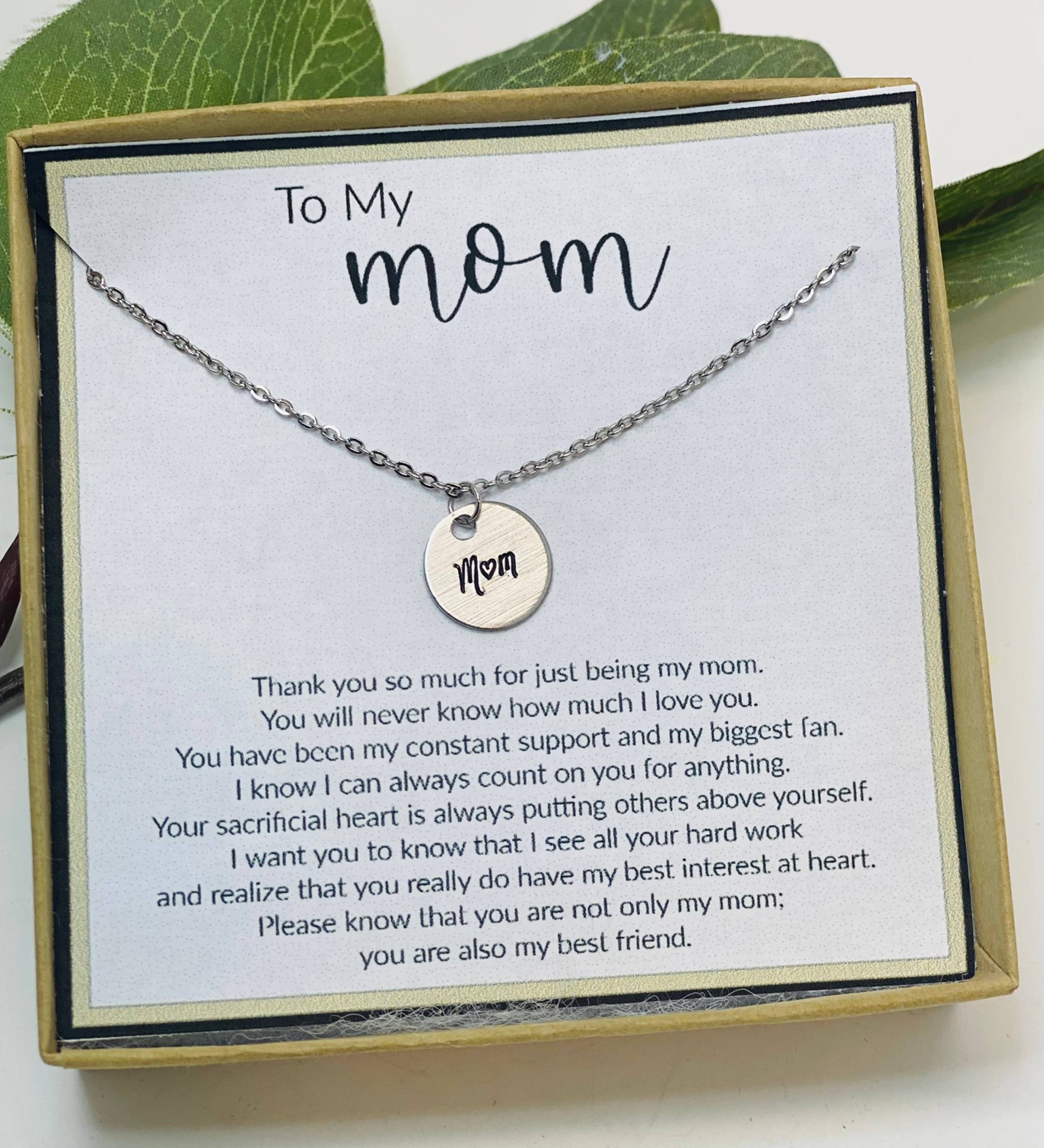 Little Happies Co - Wholesale Pendant/Charm Necklace - Gift For Mom - Mom Necklace - White Stone1