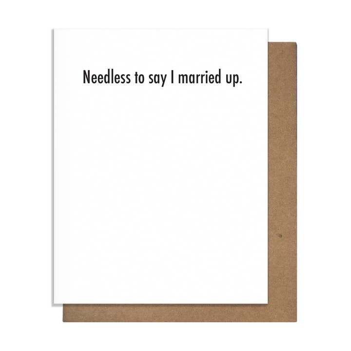 Married Up - Anniversary Card for wholesale by Pretty Alright Goods