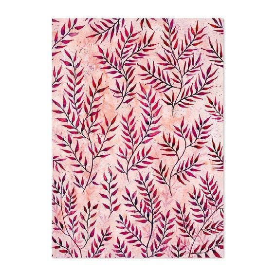 Leo La Douce GmbH - Vendita all'ingrosso Carta da regalo in fogli - Carta da regalo · Summer Leaves · Rosa
