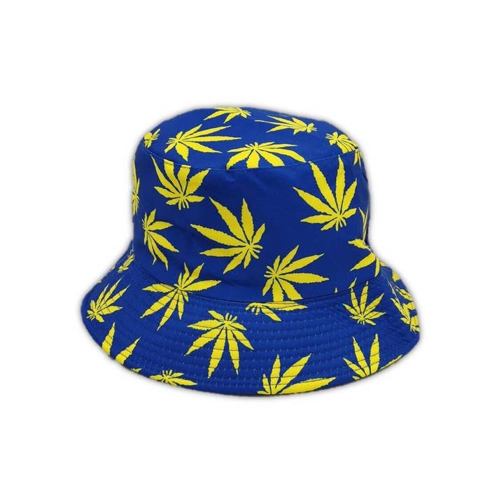 Stylex Party - Wholesale Bucket Hat - Unisex - Bucket Hat Weed Leaf Festivals Fancy Dress Costume