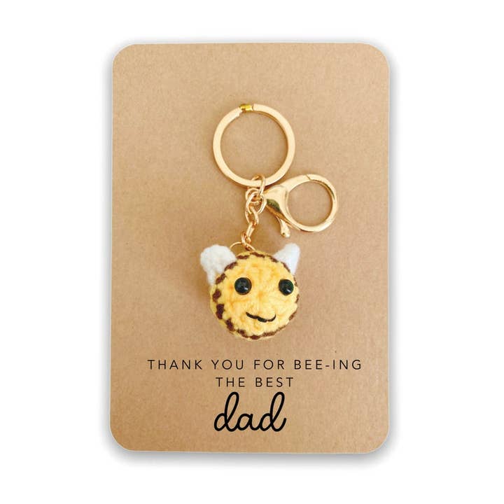 Thank You for being the Best Dad gift, Father's Day Gift, birthday Gift for Dad, Bee Keyring, Handmade Bee Gift for Mum, Father's Day for wholesale by Fifi's Handcrafted