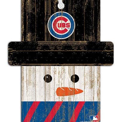 Chicago Cubs Schneemann-Ornament für den Großhandel von Fan Creations