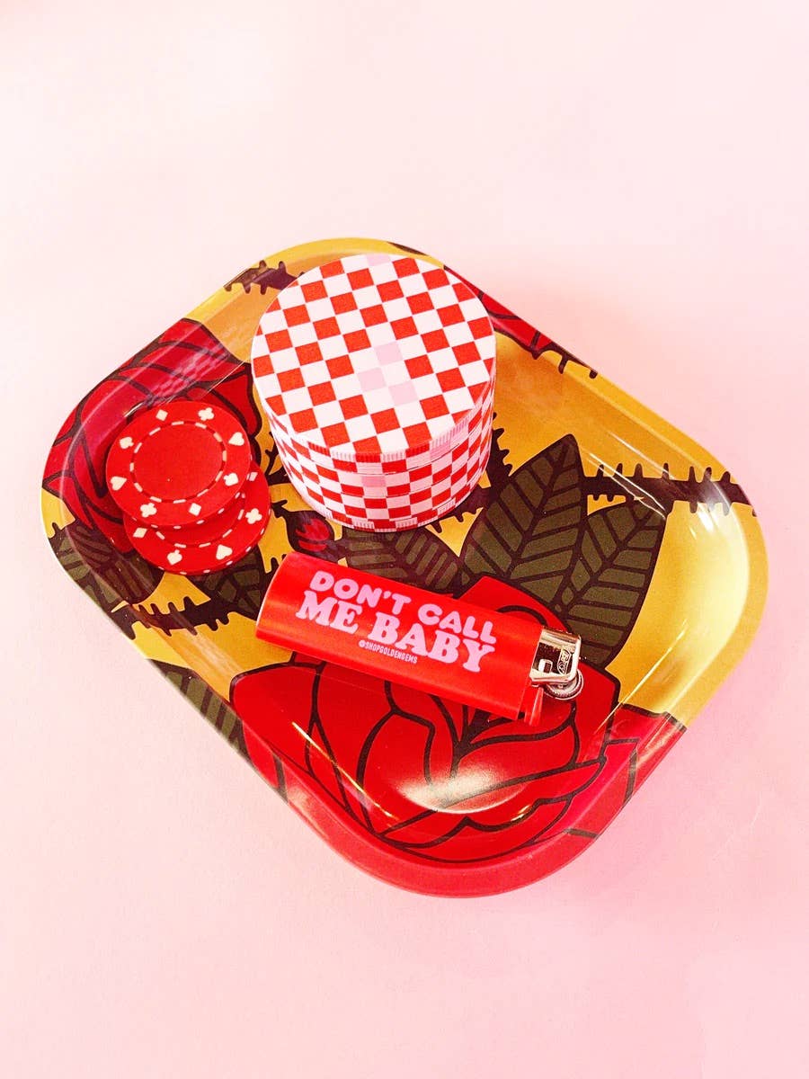 Golden Gems - Wholesale Decorative Tray - Thorny Rose Small Tray1