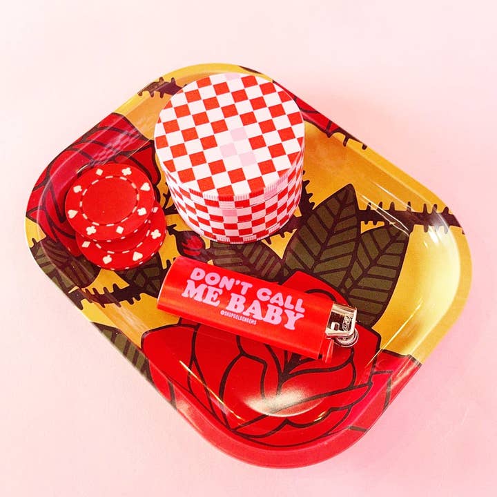 Golden Gems - Wholesale Decorative Tray - Thorny Rose Small Tray1