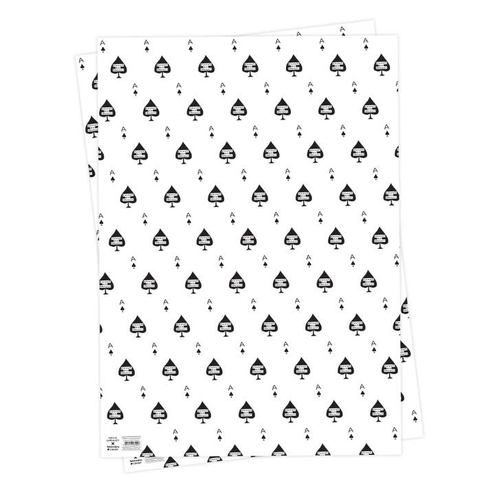 David Shrigley x Brainbox Candy – wholesale Omslagspapper – Roligt Presentpapper - Jävligt Bra - Paket med 2 Vikta Ark2