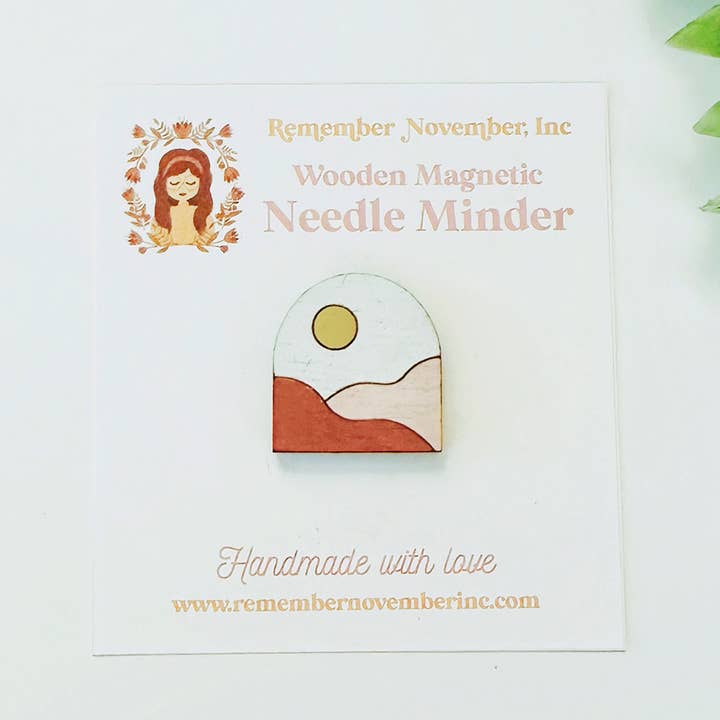 Boho Needle Minder, Wooden Magnetic Needle Minder for wholesale by Remember November, Inc