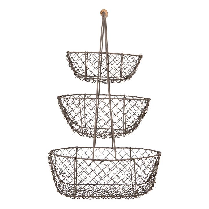 6Y5722 Aufbewahrungskorb 30x22x50 cm Schwarzes Metall für den Großhandel von Clayre & Eef